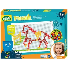 LENA: Set creativo di mosaico trasparente a pois 10mm 200 pezzi
