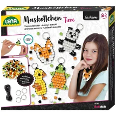 LENA: Set per creare portachiavi fai da te con perline a forma di animali immagine 1