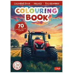 Libro da colorare con trattori e adesivi - Trefl