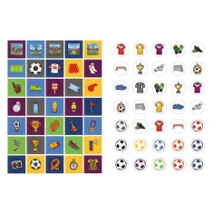 Libro da colorare di calcio con adesivi - Trefl immagine 2