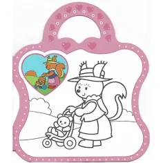 Ragazza con orecchie libro da colorare con adesivi - 1. Bicicletta immagine 4