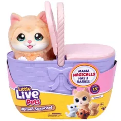 Little Live Pets: Gatto nella cesta con i suoi cuccioli immagine 1