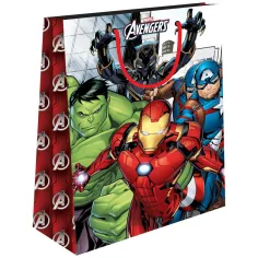 Luna: borsa regalo Avengers Marvel con motivo supereroi 26x32x12cm immagine 1