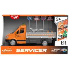 Luna: Camioncino per la manutenzione stradale con luci, suoni e segnali stradali 1/16 immagine 1