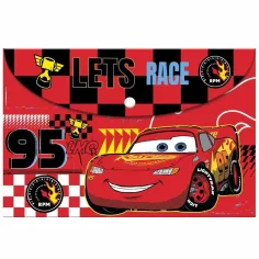 Luna: Disney Cars cartella in plastica patentata formato A/4