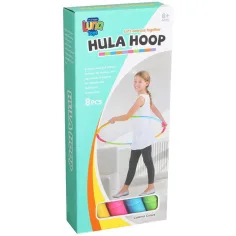 Luna: Cerchio hula hoop arcobaleno smontabile da 8 pezzi 83cm immagine 1