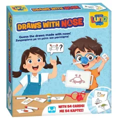 Luna: Disegna con il naso! gioco da tavolo divertente con 54 carte compito
