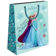 Luna: Disney Frozen borsa regalo con Anna e Elsa 26x32x12cm