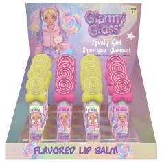 Luna: Glammy Gloss balsamo labbra aromatizzato a forma di lecca-lecca in diverse varianti 1 pezzo