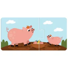 Luna: Il mio primo puzzle – Mamme animali e i loro cuccioli 10x2 pezzi gioco educativo immagine 4