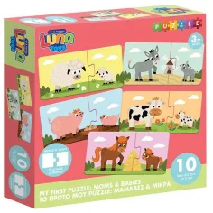 Luna: Il mio primo puzzle – Mamme animali e i loro cuccioli 10x2 pezzi gioco educativo