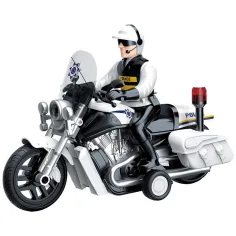 Luna: Light Striker moto di polizia con figura di poliziotto, luce e suono 1/10 immagine 2
