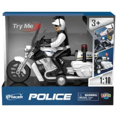 Luna: Light Striker moto di polizia con figura di poliziotto, luce e suono 1/10 immagine 1