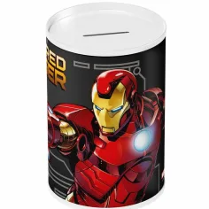 Luna: Salvadanaio metallico a forma di cilindro Avengers 10x15cm