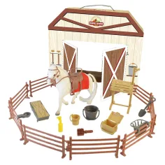 Luna: Set di figurine di cavallo del Ranch con stalla e accessori immagine 2
