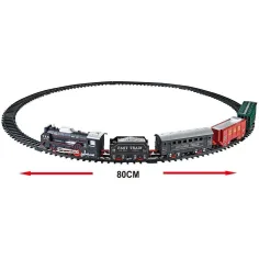 Luna: Set di treni classici 10 pezzi con locomotiva a vapore e binari di 80 cm, con luci e suoni immagine 2