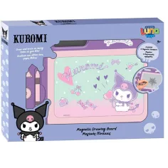 Luna: Tavoletta da disegno magnetica Kuromi con 3 timbri e superficie cancellabile immagine 1