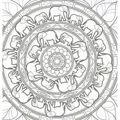Mandala e colorare - Animali selvatici immagine 2