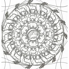 Mandala e colorare - Animali selvatici immagine 3