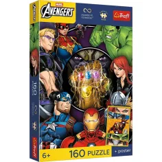 Marvel Avengers puzzle da 160 pezzi con poster - Trefl immagine 1