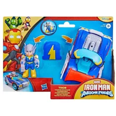 Marvel Iron Man e i suoi fantastici amici - Thor e veicolo Thunder Roadracer - Hasbro
