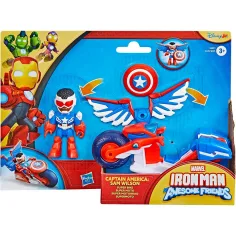 Marvel Iron Man e i suoi straordinari amici - Captain America e il veicolo Super Bike - Hasbro