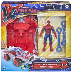 Marvel Spider-Man ActionVerse: figura di Spider-Man con auto e proiettili di ragnatela estensibili - Hasbro