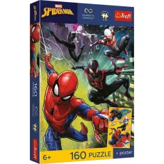 Marvel Spider-Man puzzle da 160 pezzi con poster - Trefl immagine 1