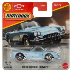Matchbox: 1958 Chevrolet Corvette macchina in miniatura 1/64 - Mattel