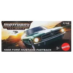 Matchbox A Film: 1968 Ford Mustang Fastback in scatola di cartone auto in miniatura 1/64 – Mattel