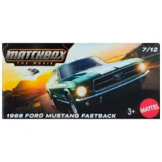 Matchbox: Auto in scatola di cartone 1968 Ford Mustang Fastback verde 1/64 - Mattel