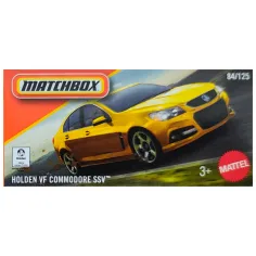 Matchbox: Macchina gialla Holden VF Commodore SSV in scatola di cartone 1/64 - Mattel