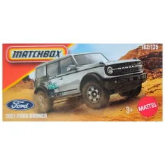 Matchbox: Macchina grigia Ford Bronco in scatola di cartone 2021 1/64 - Mattel