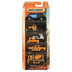 Matchbox: Set di 5 macchinine da costruzione 1/64 - Mattel
