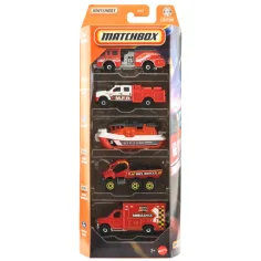 Matchbox: Set di 5 auto in miniatura di soccorso 1/64 - Mattel