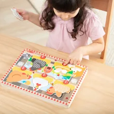 Melissa&Doug Push to Pop Puzzle – Puzzle di legno con galline felici - Spin Master immagine 2