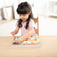 Melissa&Doug Push to Pop Puzzle – Puzzle di legno con galline felici - Spin Master immagine 4