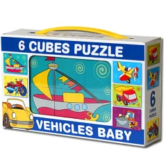 Mini cubi delle favole con veicoli 6 pezzi - D-toys