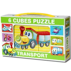 Mini blocchi fiaba con veicoli divertenti 6 pezzi - D-toys