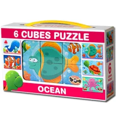 Mini cubo delle fiabe con animali marini 6 pezzi - D-toys