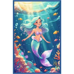 Mondo fiabesco colorato – puzzle da 3 x 50 pezzi con unicorno, sirena e drago – Trefl immagine 3