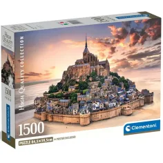 Mont Saint-Michel al tramonto puzzle compatto da 1500 pezzi - Clementoni