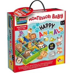Montessori: Collezione di giochi di animali felici set da 67 pezzi - Lisciani