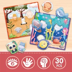 Montessori: Set di gioco morbido a incastro delle forme - Lisciani immagine 3