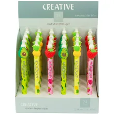 Nebulo: Penna gel con design a frutta cancellabile a pulsante disponibile in più varianti 1 pz immagine 1