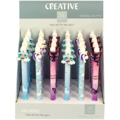 Nebulo: Penna gel con design a ragazza, cancellabile, a pulsante, disponibile in diverse varianti, 1 pz immagine 1