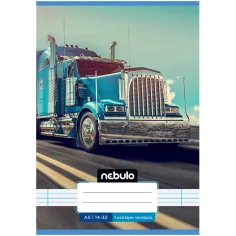 Nebulo: Quaderno a righe con motivo camion per la 1ª classe 14-32 A/5