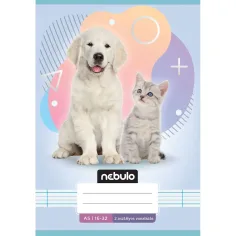 Nebulo: Quaderno a righe di 2° classe A5 16-32 Animali - Animali domestici preferiti