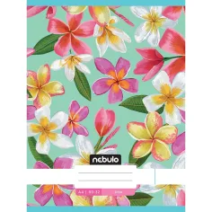 Nebulo: Quaderno romantico a fiori liscio con punteggiatura 80-32 A/4
