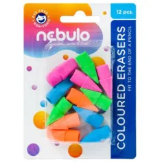 Nebulo: Set di gomme a forma di punta di matita colorate da 12 pezzi